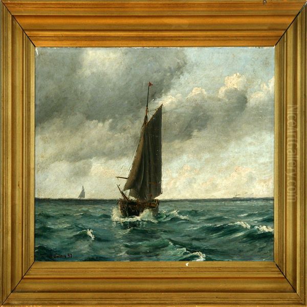A Danish Marine With A Cutter In The Great Belt - view 1