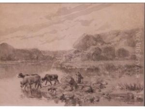 Gardeuse De Vaches by Fernand Lutscher