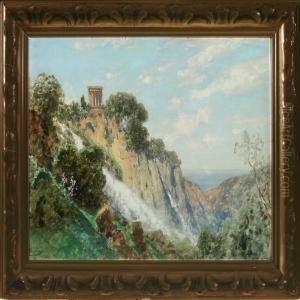 Waterfall By Tivoli, Italy by Ascan Lutteroth