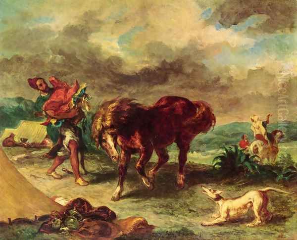 The Maroccan and its horse - view 1