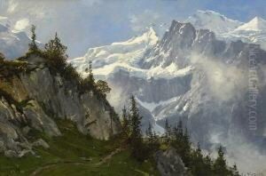 Blick Von Der Wengeneralp Auf Das
 Jungfraumassiv.