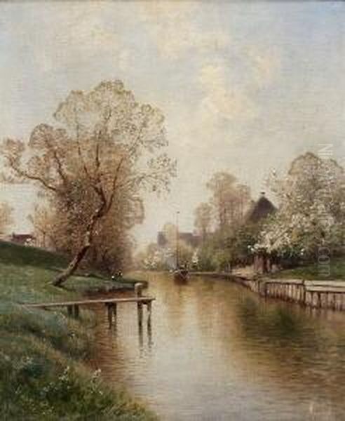 Fruhlingslandschaft Mit
Kanal. - view 1