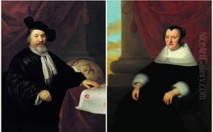 Portraits De Monsieur Andreas Winius Et De Son Epouse Geertruyd Van Rijn by Isaac Luttichuys