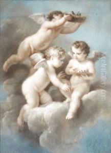 Cherubs With Bird's Nests by Charles Augustus Henry Lutyens