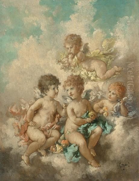 Putti On A Cloud. - view 1