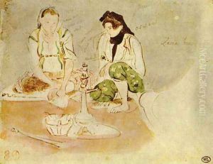 Women of Algier (study) by Eugene Delacroix