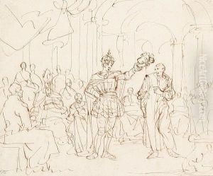 Prince, Pope And Congregation by Jan Luyken