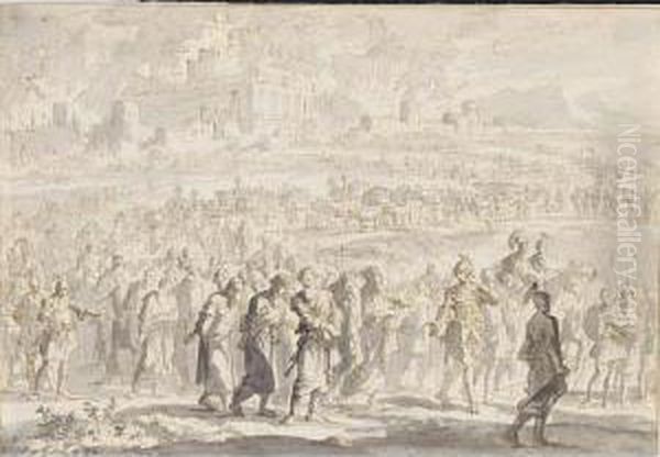 The Defeated Israelites Led From Jerusalem - view 1