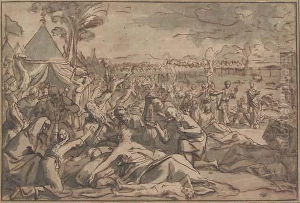 The Hebrews In The Desert - view 1
