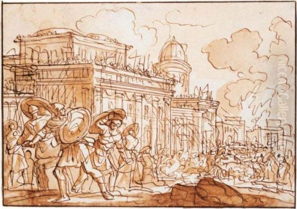 Roman Battle Scene - view 1