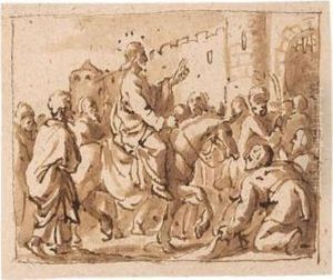 Three Depictions Of Christ's Entry Into Jerusalem by Jan Luyken