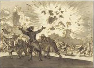 Explosion Before A Castle
