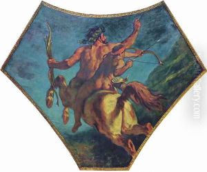 Painting in the dome of the poetry by Eugene Delacroix