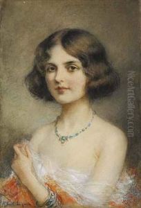 Jeune Femme Au Collier D'emeraudes