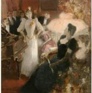 "le Salon Parisien" by Albert Lynch