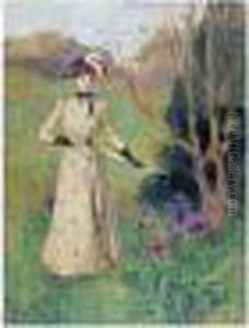 Elegante A L'ombrelle by Albert Lynch