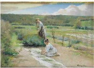 La Cueillette De La Lavande by Albert Lynch