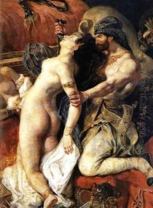 The Death of Sardanapalus (detail) 2 by Eugene Delacroix