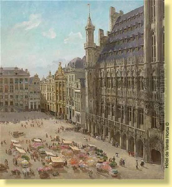 Marche Aux Fleurs A La Grand Place De Bruxelles - view 1