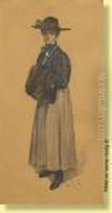 Elegante Au Manchon by Amedee Ernest Lynen