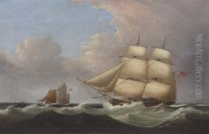 British Naval Brig Chasing A Dutch Lugger
