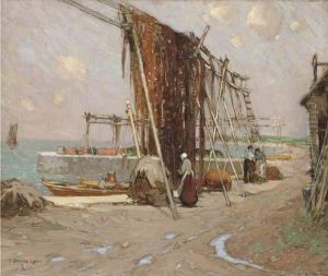 A Harbour Scene by Thomas Bonar Lyon