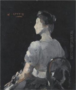 Seated Young Girl by Nicholaos Lytras