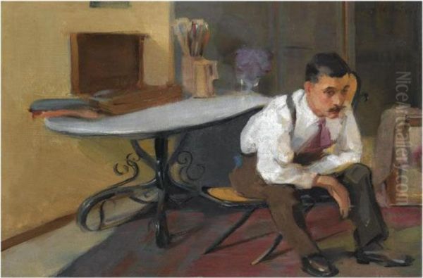The Artist In His Studio - view 1