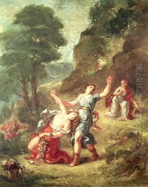 Orpheus and Eurydice Spring from a series of the Four Seasons 1862 - view 1