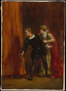 Hamlet and His Mother by Eugene Delacroix