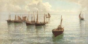 The Fleet At Anchor by Hamilton Macallum