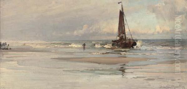 A Fishing Boat Pushing Out To Sea - view 1