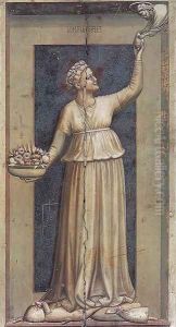 No. 45 The Seven Virtues- Charity 1306 by Giotto Di Bondone
