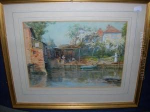Figures On Ariverside by Henry Macbeth-Raeburn