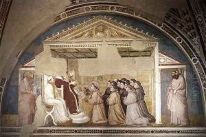 Scenes from the Life of Saint Francis- 5. Confirmation of the Rule 1325 by Giotto Di Bondone
