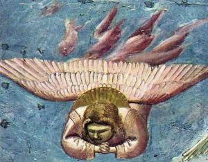 Scenes from the Life of Christ- 20. Lamentation (detail 1) 1304-06 by Giotto Di Bondone