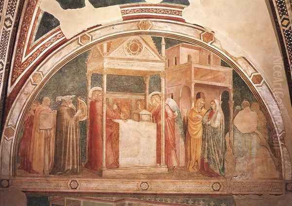 Scenes from the Life of St John the Baptist- 1. Annunciation to Zacharias 1320 - view 1