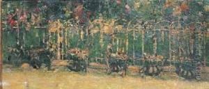 Sedie In Giardino by Serafino Macchiati