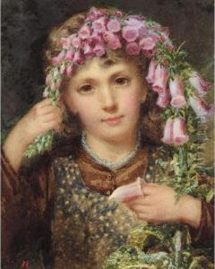 Girl With Foxgloves by Samuel McCloy