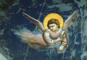 Scenes from the Life of Christ- 4. Flight into Egypt (detail) 1304-06 by Giotto Di Bondone