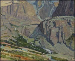 Valley And Stream, Oesa Trail, Lake O'hara by James Edward Hervey MacDonald