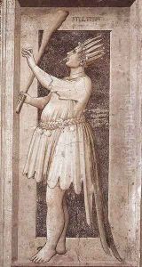 No. 53 The Seven Vices- Foolishness 1306 by Giotto Di Bondone