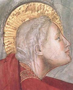 Scenes from the Life of Mary Magdalene- Noli me tangere (detail) 1320s by Giotto Di Bondone