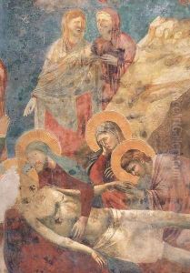 Scenes from the New Testament- Lamentation (detail 2) 1290s by Giotto Di Bondone