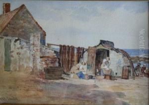 Fisherfolk Mending Nets by John Blake Macdonald