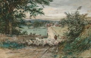 A Shepherd With His Flock by John Blake Macdonald