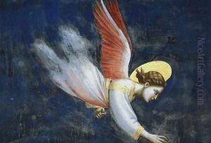 Scenes from the Life of Joachim- 5. Joachim's Dream (detail) 1304-06 by Giotto Di Bondone
