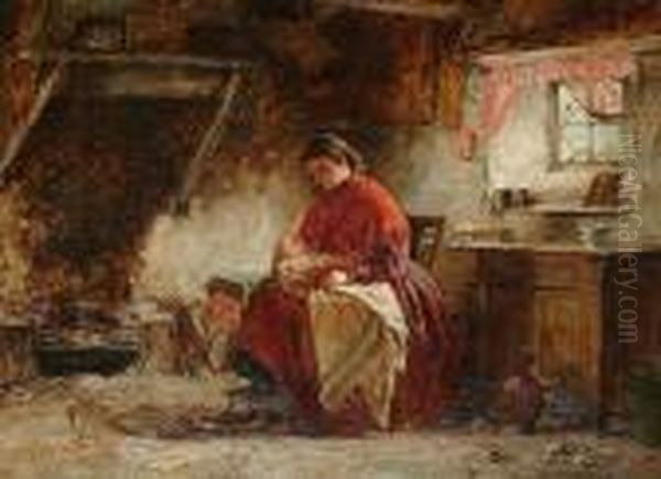 Woman And Child In Interior - view 1