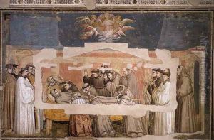Scenes from the Life of Saint Francis- 4. Death and Ascension of St Francis c. 1325 by Giotto Di Bondone