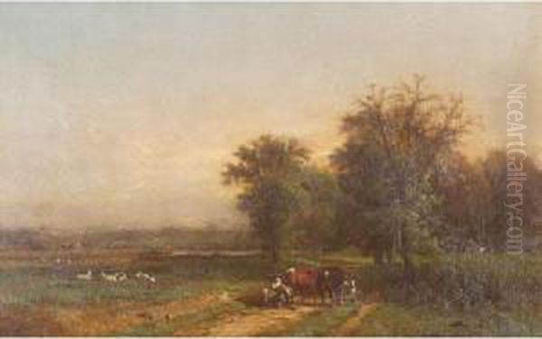 Cattle And Sheep In A Landscape - view 1